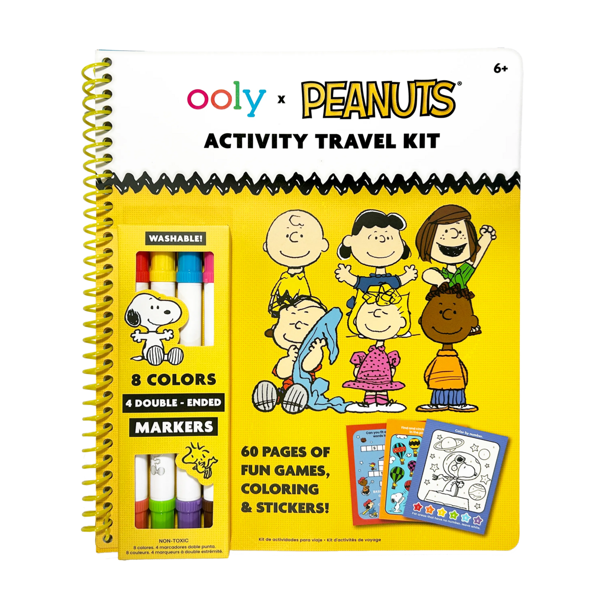 OOLY - x Peanuts: Snoopy Activity Travel Kit with Double Ended Markers