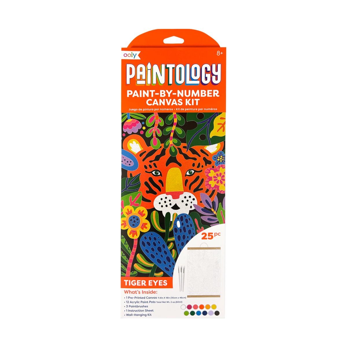 OOLY - Paintology Paint By Number Canvas Kit – Tiger Eyes
