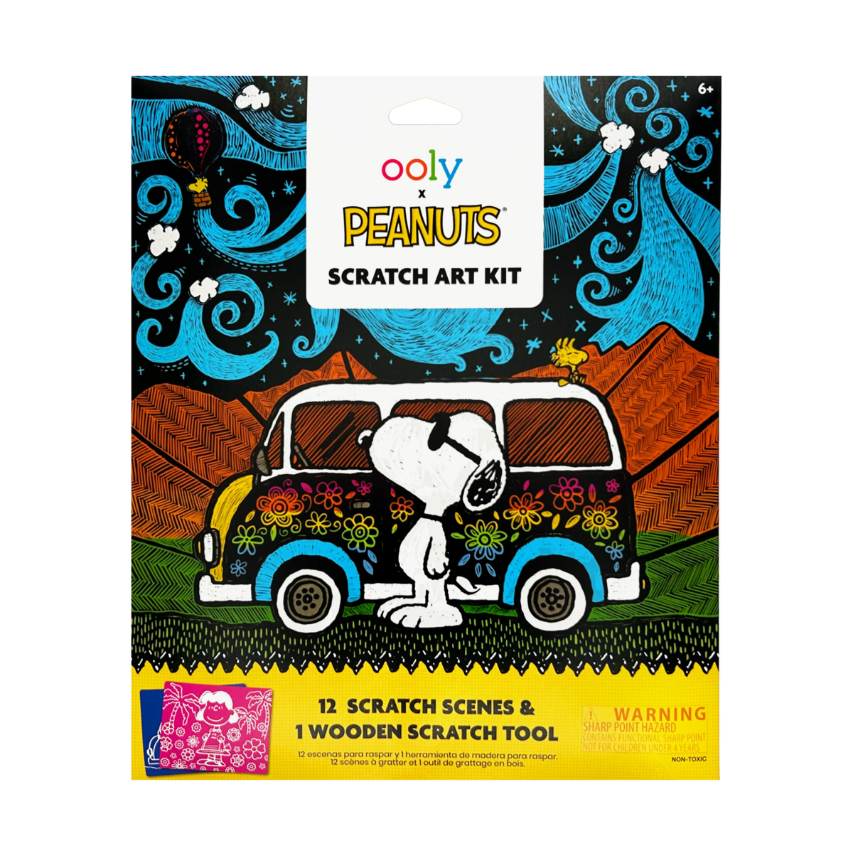 OOLY - x Peanuts: Scratch Art Kit (13 PC Set)