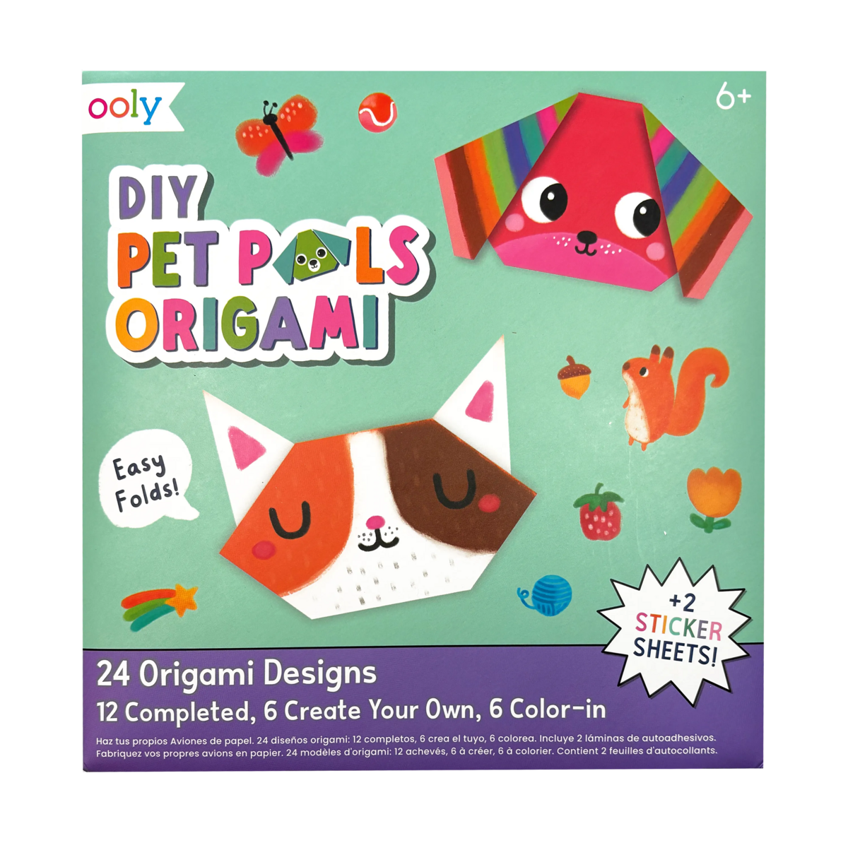 OOLY - D.I.Y. Pet Pals Origami – Set of 24 Designs