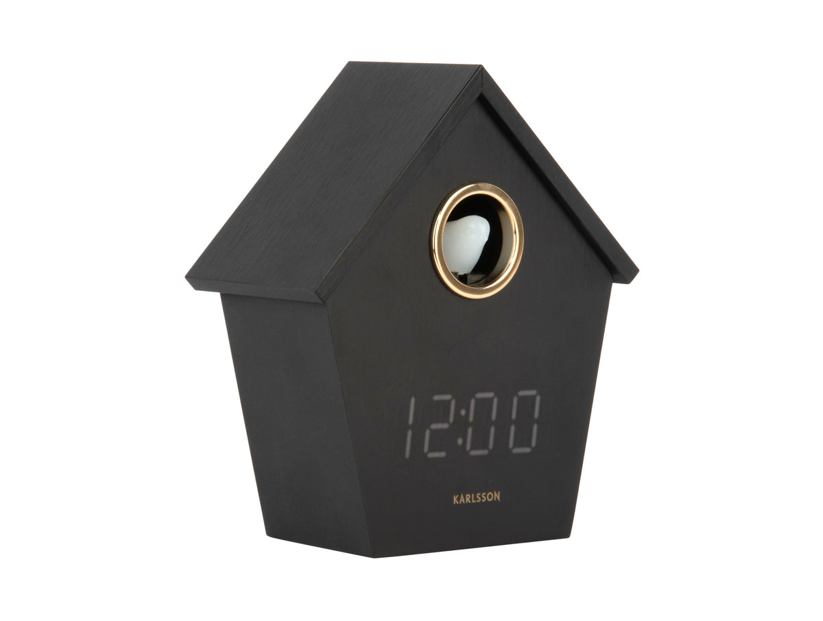 KARLSSON - Alarm Clock Riqueza Cuckoo LED - Black
