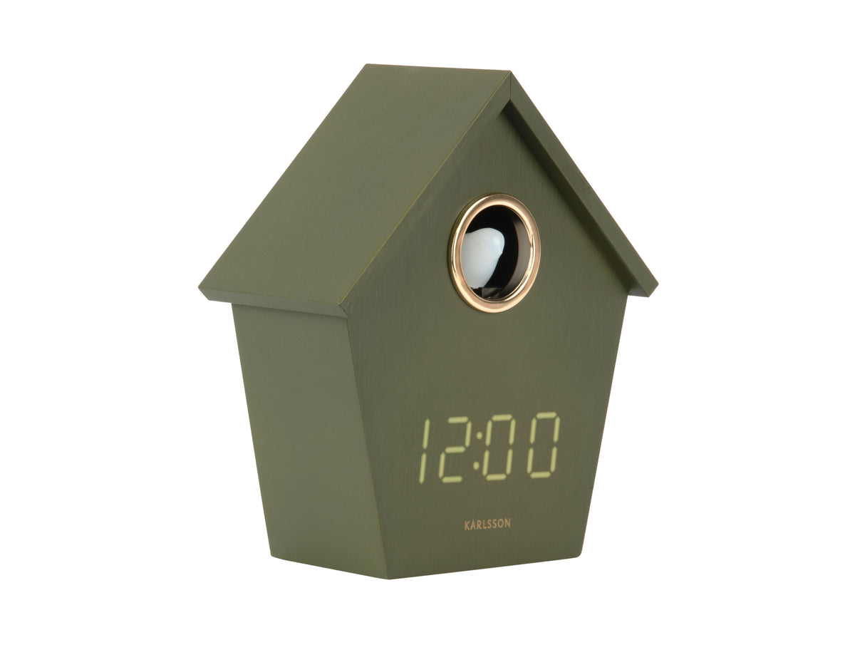KARLSSON - Alarm Clock Riqueza Cuckoo LED - Luxury green