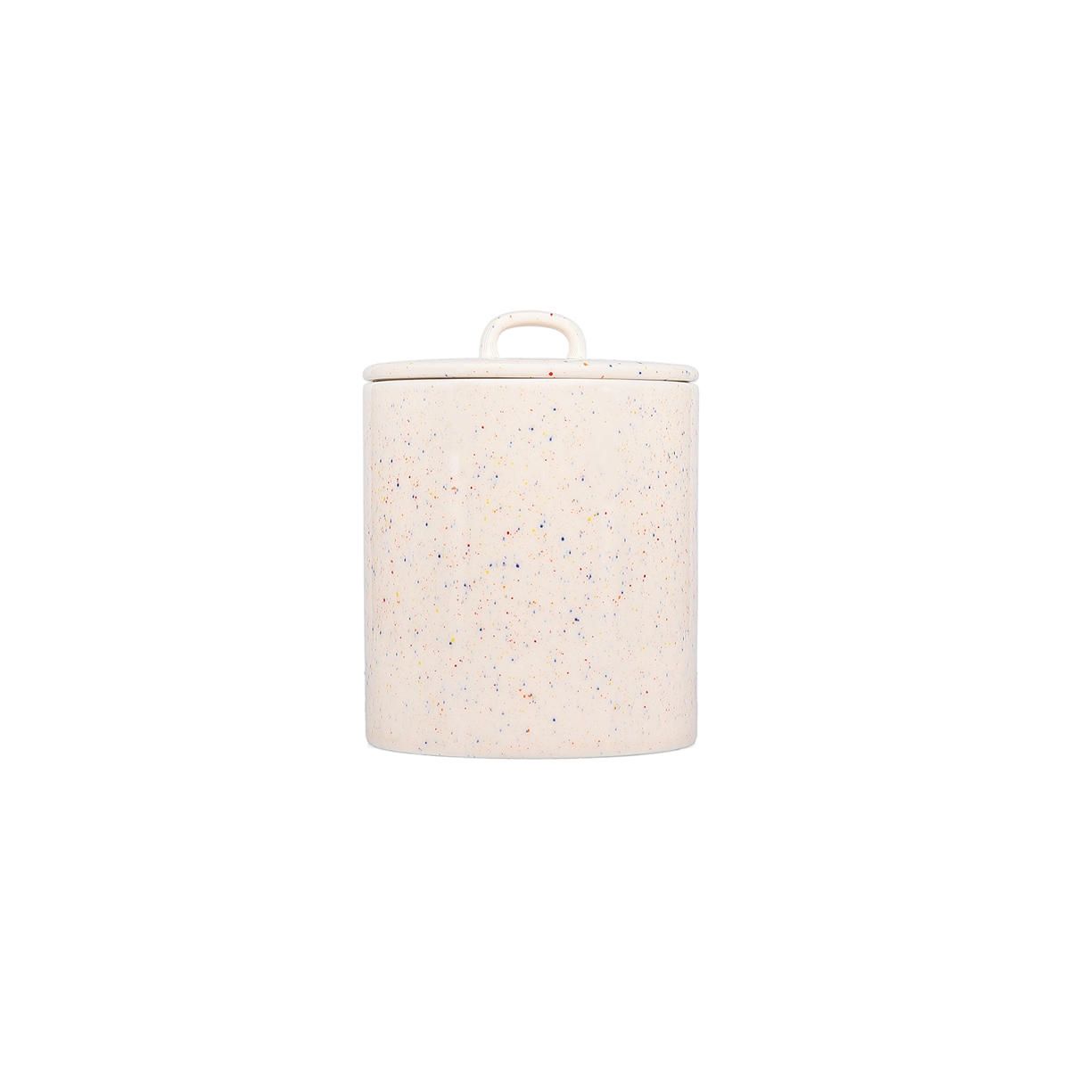 ONA - Voorraadpot met deksel beige Fika - 14xH18cm