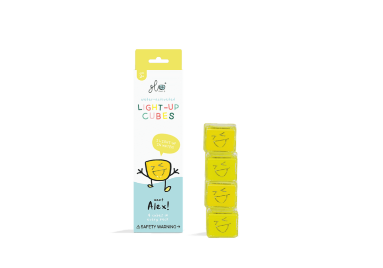GLOPALS - Light up cubes 4 stuks Alex yellow