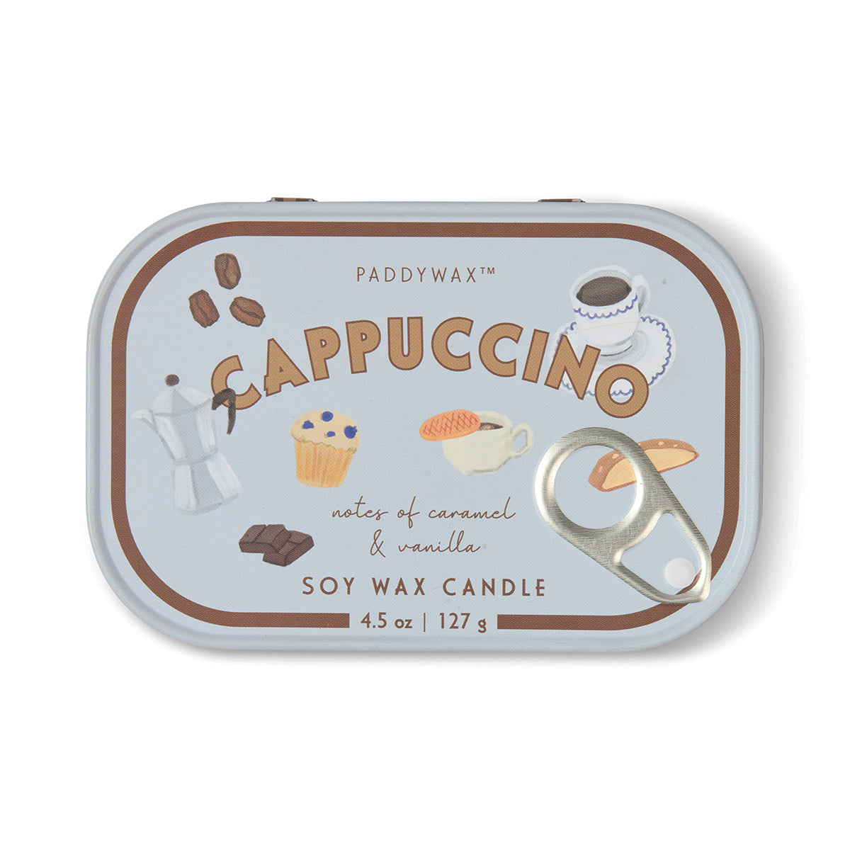 PADDYWAX - Bistro 4.5 oz Tin Candle - Cappucino