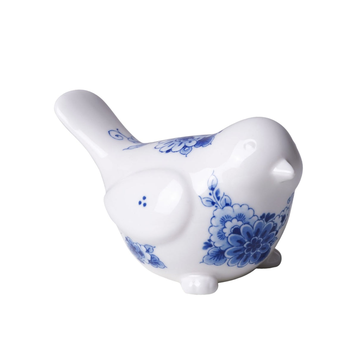 HEINEN DELFTSBLAUW - Decoratiebeeld Vogeltje Fladder - Keramiek - 9 cm