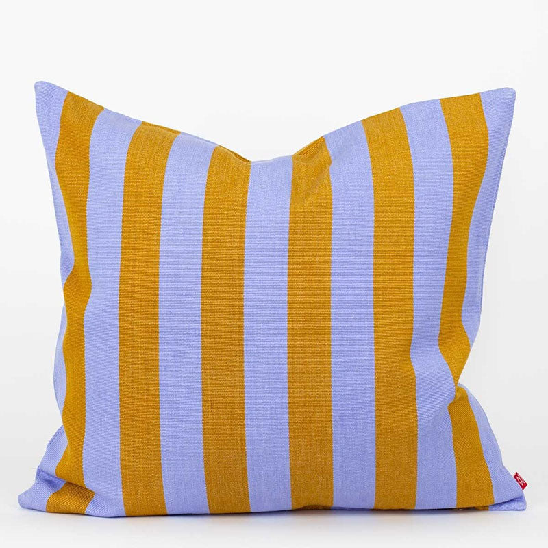 A WORLD OF CRAFT - Kussen EMANUELA inclusief vulling 50x50 cm - Mustard/light lilac