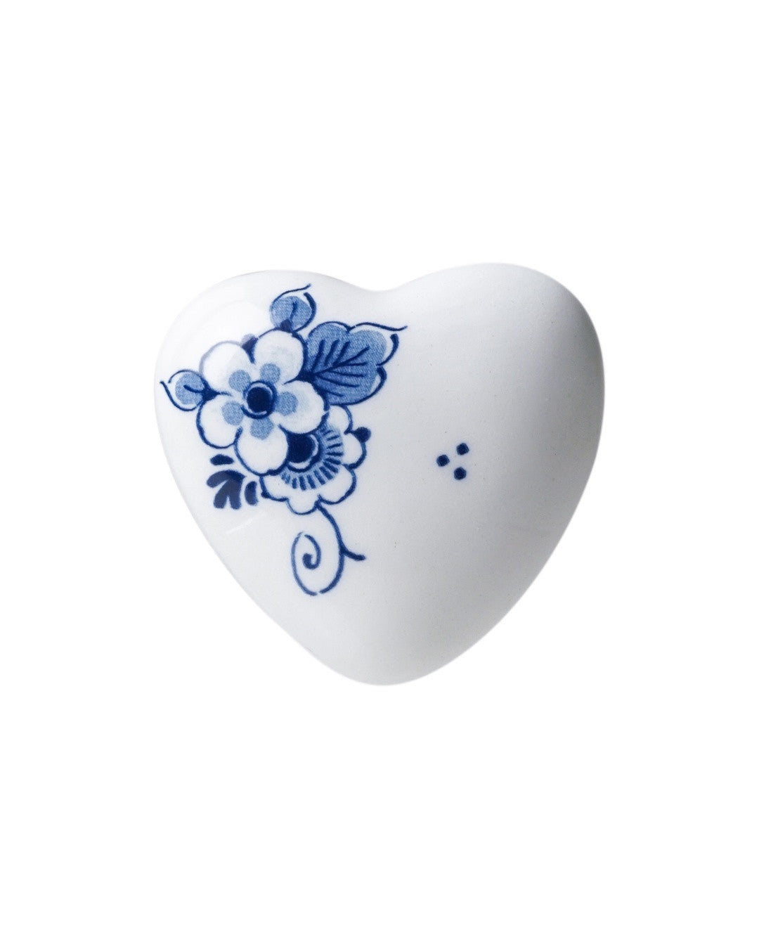HEINEN DELFTSBLAUW - Gelukssteentje Hart - Keramiek - 4 cm