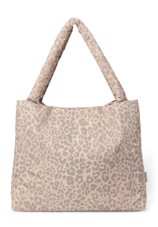 STUDIO NOOS - Beige Leopard Puffy Mom Bag