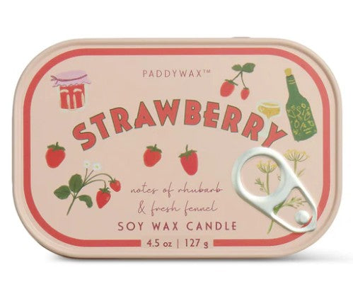 PADDYWAX - Bistro 4.5 oz Tin Candle - Strawberry