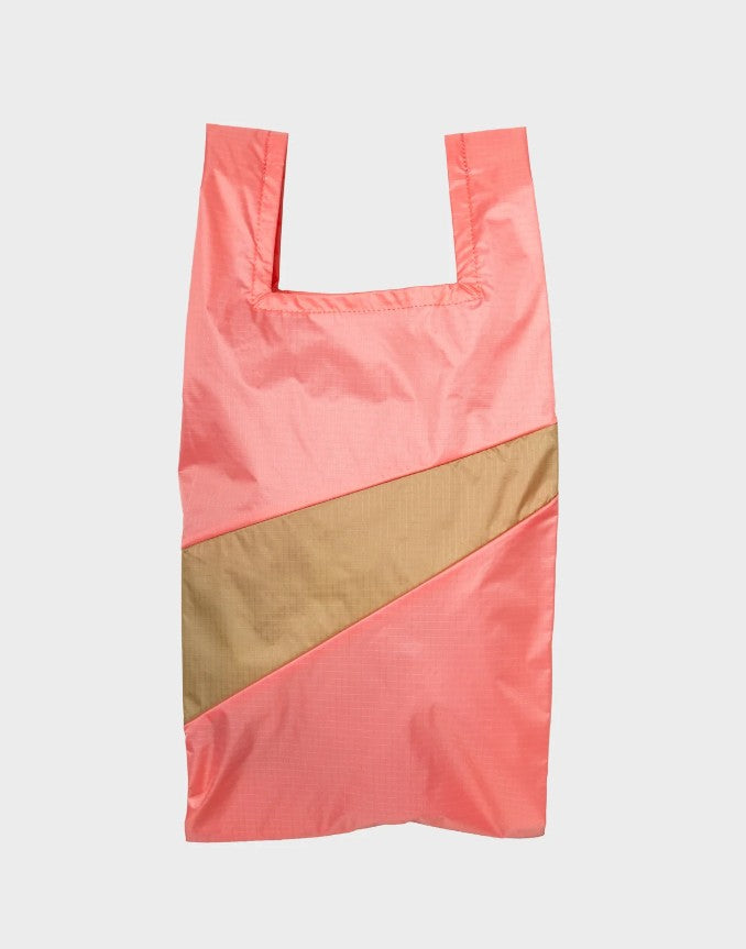 SUSAN BIJL - The New Shopping Bag MEDIUM - Coral & Moss