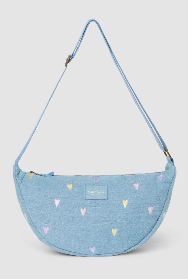 STUDIO NOOS - Lichtblauwe Hartjes Denim Fanny Pack