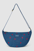 STUDIO NOOS - Donkerblauwe Rode Hartjes Denim Fanny Pack