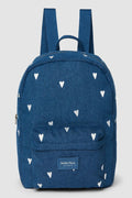 STUDIO NOOS - Denim Midi Backpack - Dark Blue White Hearts
