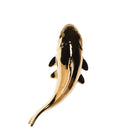 HEINEN DELFTSBLAUW - Wanddecoratie vis - Keramiek - Goud - Klein - 18,5 cm