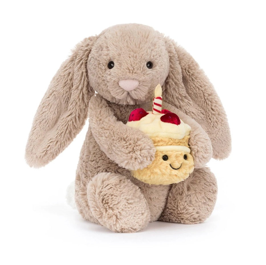 JELLYCAT - Bashful Beige Bunny 'Birthday'
