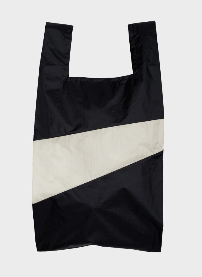 SUSAN BIJL - The New Shopping Bag LARGE - Black & Cloud