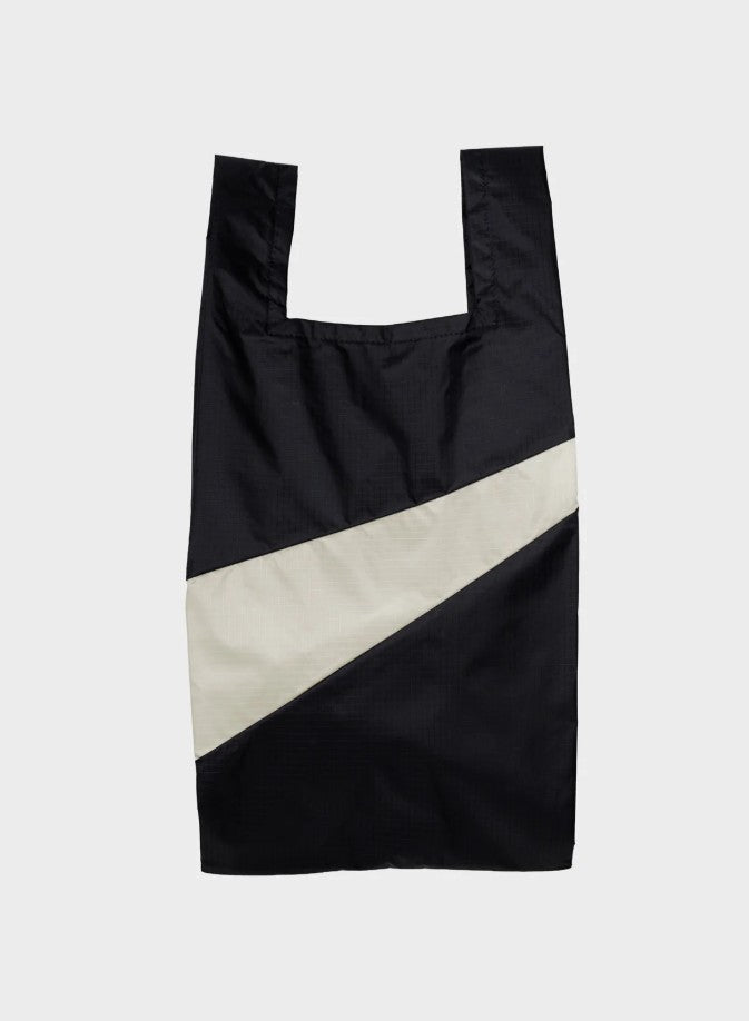 SUSAN BIJL - The New Shopping Bag LARGE - Black & Cloud