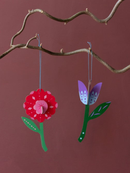 STUDIO ROOF - Hang ornamenten set Northern Tales - Folk Flower