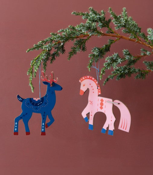 STUDIO ROOF - Hang ornamenten set Northern Tales - The Little Horse & Deer