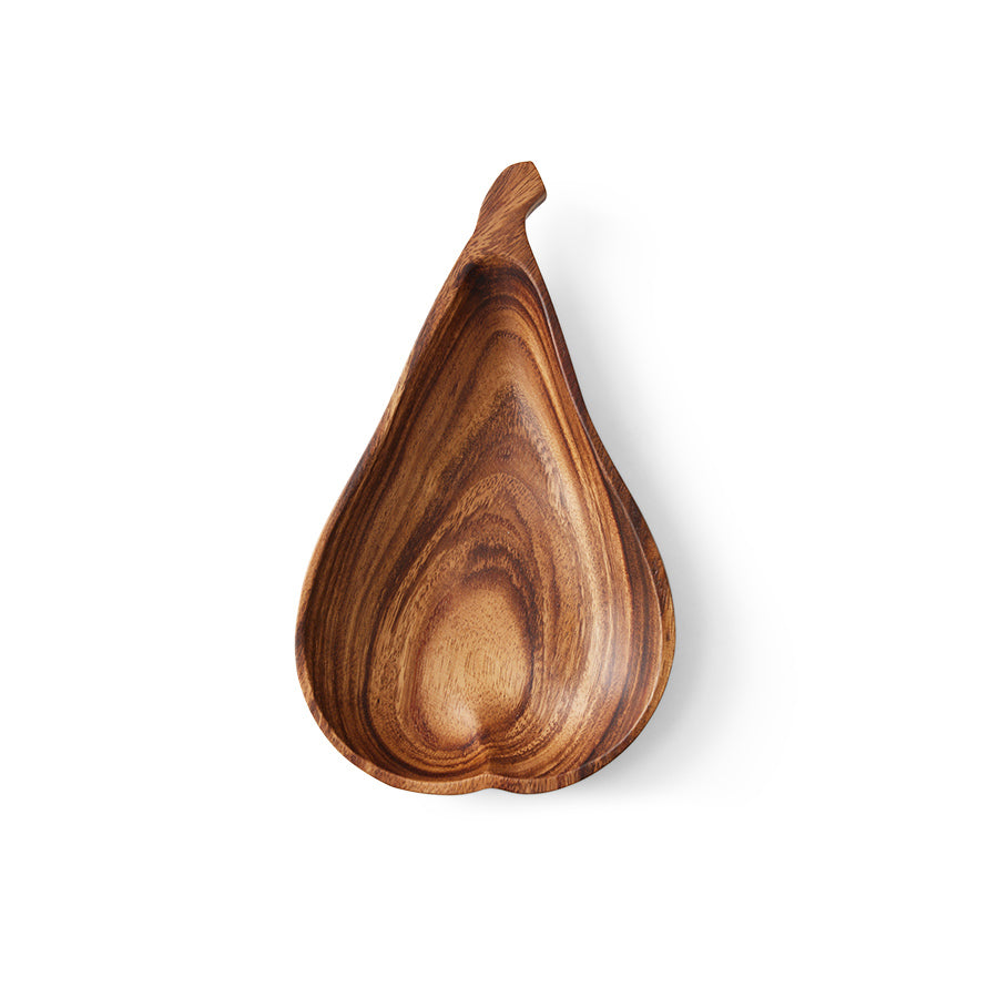 HK LIVING - Acacia pear bowl M