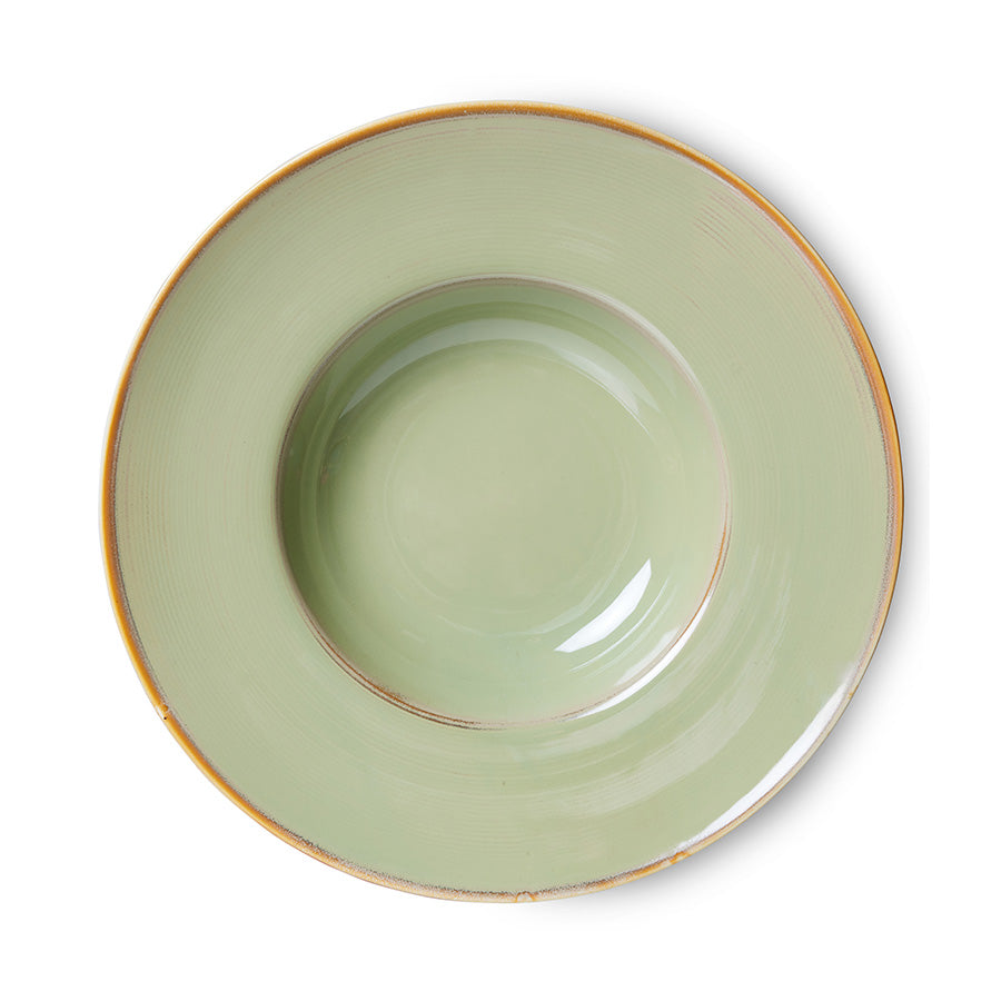 HK LIVING - Chef ceramics: Pasta plate moss green