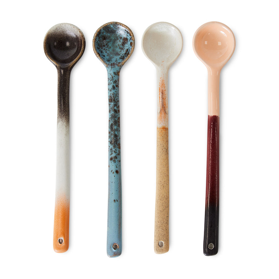 HK LIVING - 70s ceramics: spoons breeze, L, set of 4