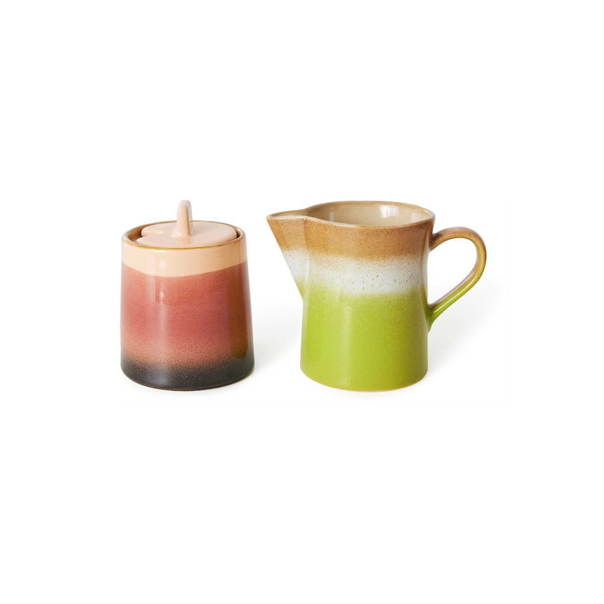 HK LIVING - 70s ceramics: milk jug & sugar pot Foreland