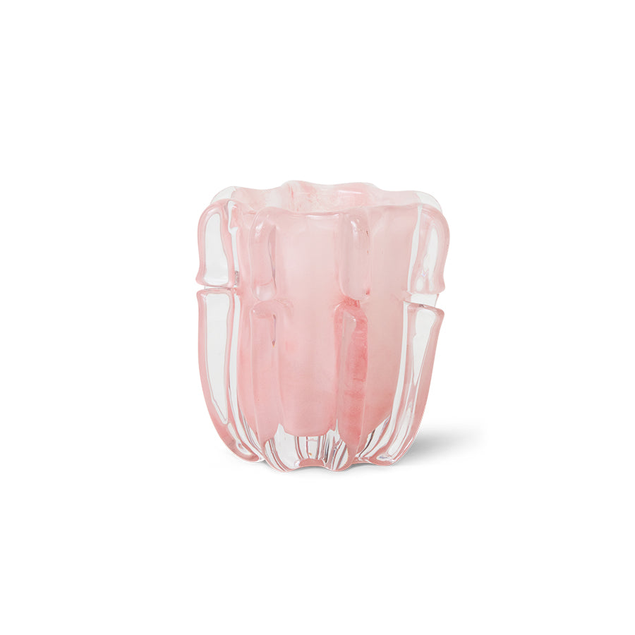 HK LIVING - Corolla candle holder soft pink