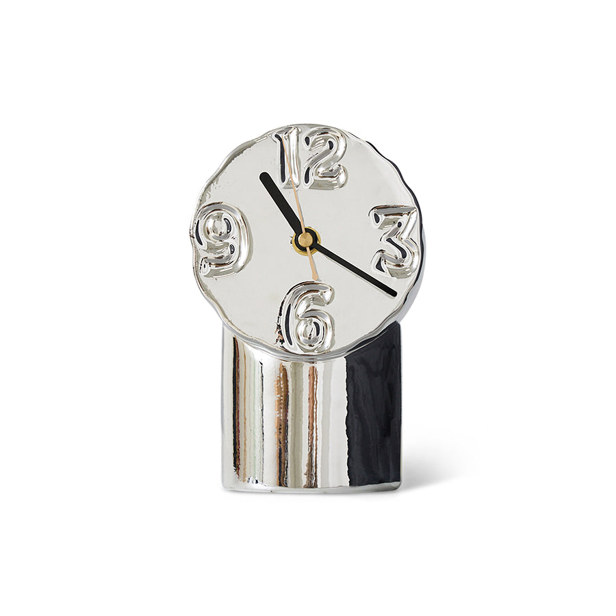 HK LIVING - Retro ceramic clock Chrome