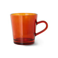 HK LIVING - 70s glassware: coffee cups amber brown