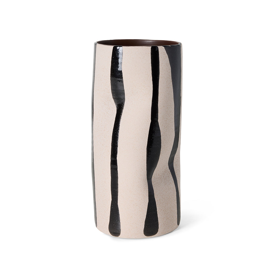 HK LIVING - Mono vase sand/black