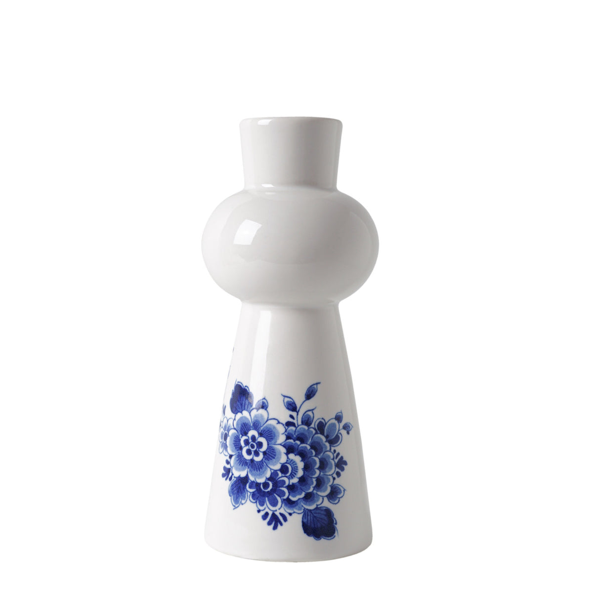 HEINEN DELFTSBLAUW - Kandelaar bol Bloem middel