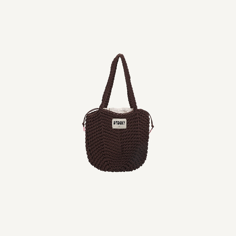 STICKY SIS CLUB - Crochet bag • chocolate