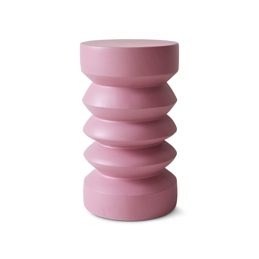HK LIVING - Stoneware side table rouge