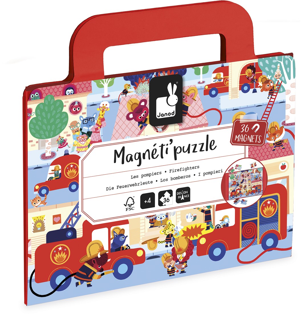 JANOD - Magnetipuzzel - Brandweer - 36 stukjes