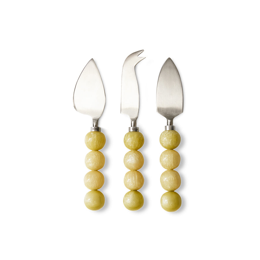 HK LIVING - Cheese knives lemon, set of 3