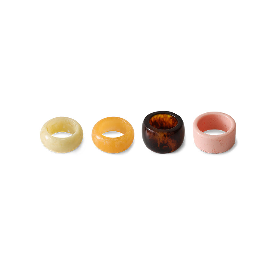 HK LIVING - Napkin rings, sunrise set of 4