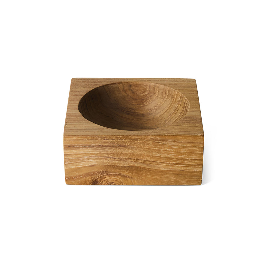 HK LIVING - Teak cube bowl small
