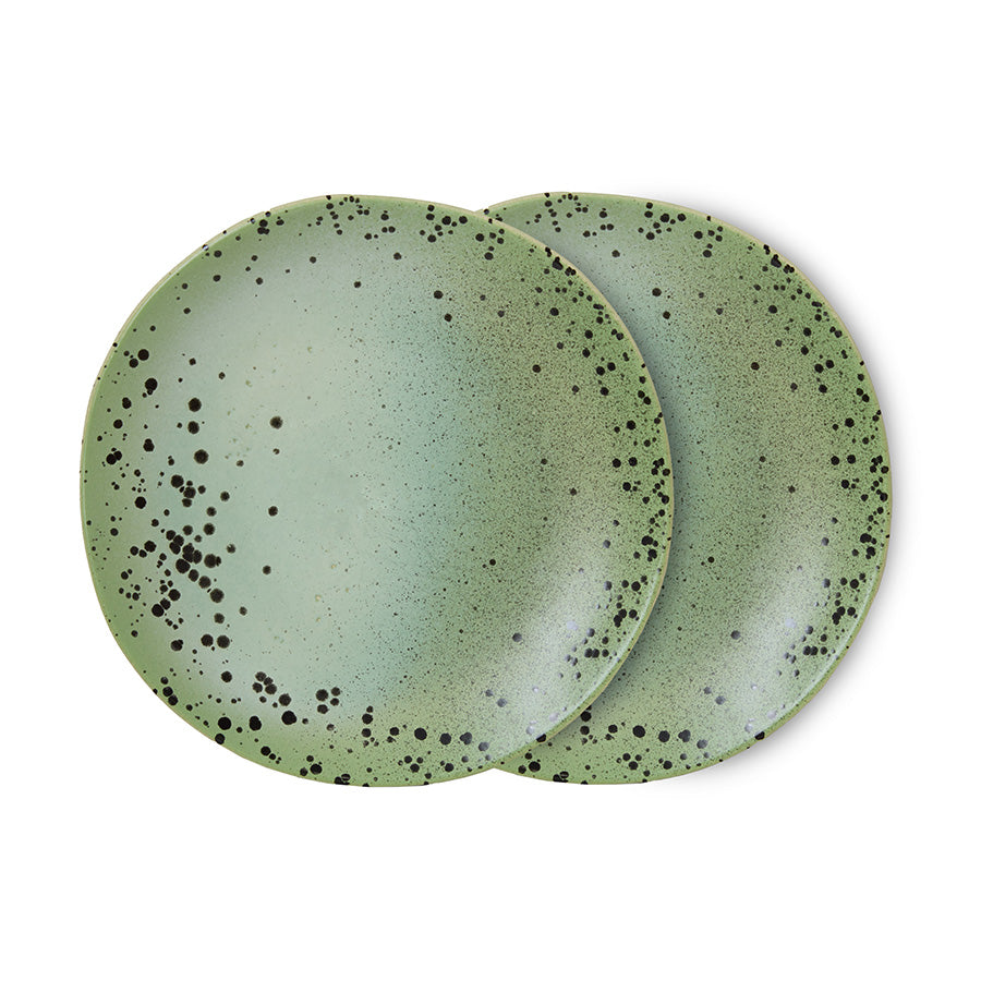HK LIVING - 70s ceramics: side plates Fleck, set of 2
