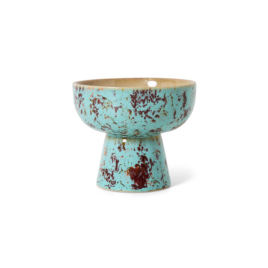 HK LIVING - 70s ceramics: tapas bowl on base patina, S