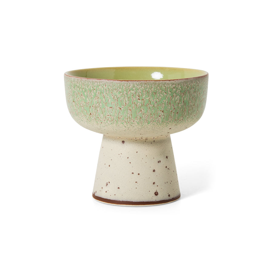 HK LIVING - 70s ceramics: tapas bowl on base Slush, L