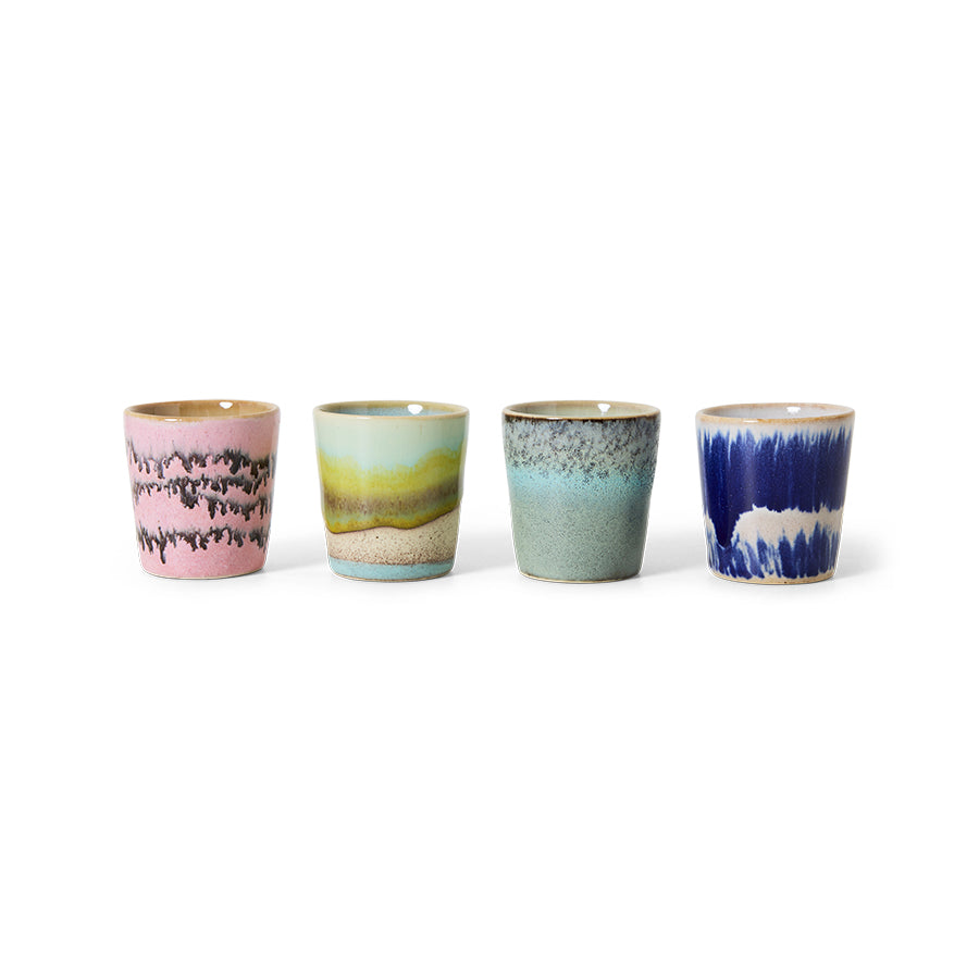 HK LIVING - 70s ceramics: egg cups Vibrance, set of 4