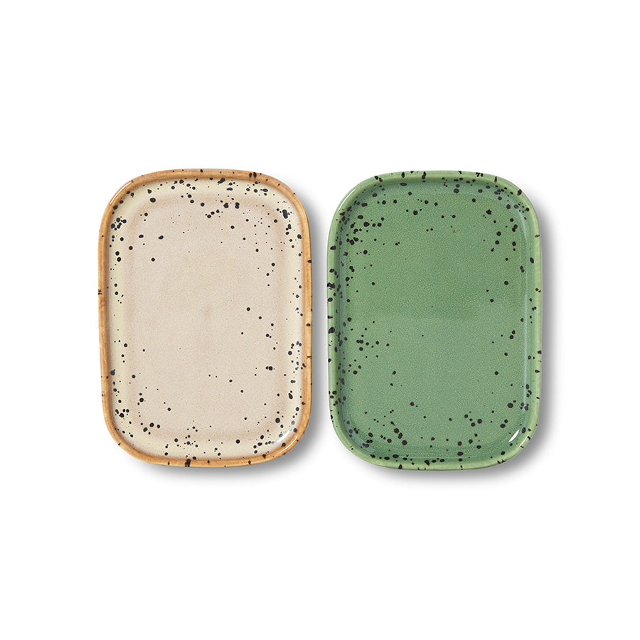 HK LIVING - 70s ceramics: small trays crayon, set of 2