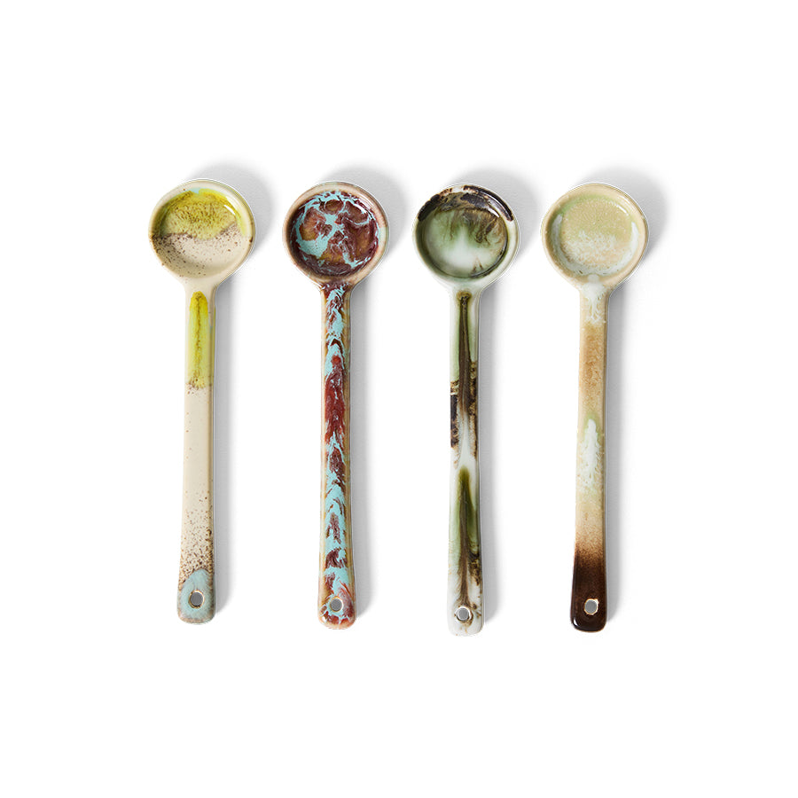 HK LIVING - 70s ceramics: spoons blend, M, set of 4