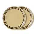 HK LIVING - 70s ceramics: dinner plate vanilla, set of 2