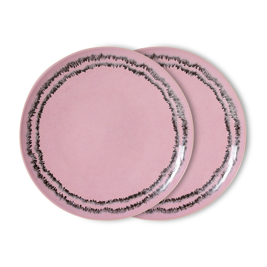 HK LIVING - 70s ceramics: dinner plate bubble, set of 2