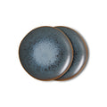 HK LIVING - 70s ceramics: dessert plate mineral, set of 2
