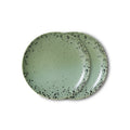 HK LIVING - 70s ceramics: dessert plate fleck, set of 2