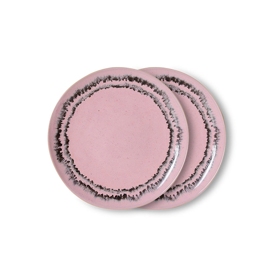 HK LIVING - 70s ceramics: dessert plate bubble, set of 2